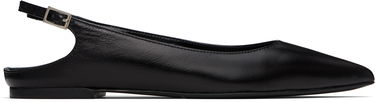 Tilbehør BY FAR BY FAR Koyna Creased Calf Leather Ballerina Flats Sort | MWFFC026CL034BK001PL, 0