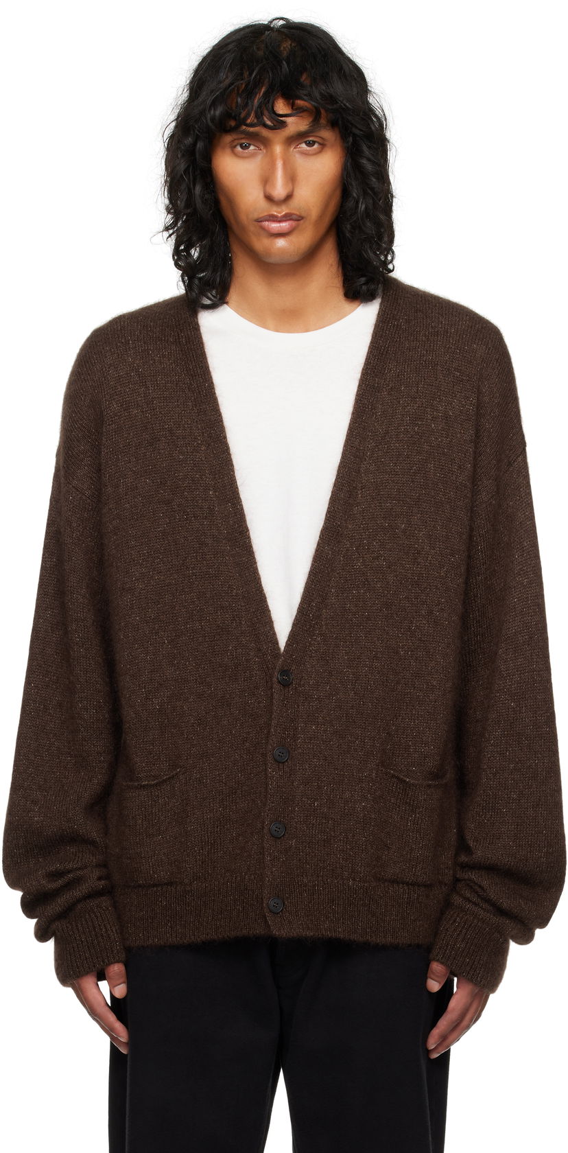 Sweater The Row Howser Knit Cardigan Brun | 516-Y872