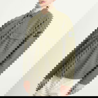 Jakke Stone Island Ripstop Zip Shirt Jacket Grøn | K2S151200009-V0054, 5