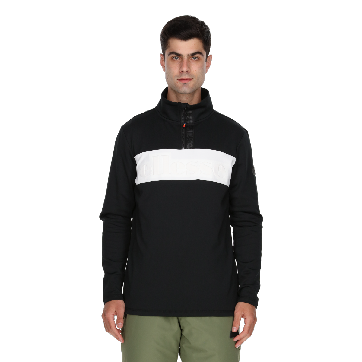 Sweatshirt Ellesse Ski Embossed Stripe Quarter-Zip Top Sort | ELA243M690-01, 0