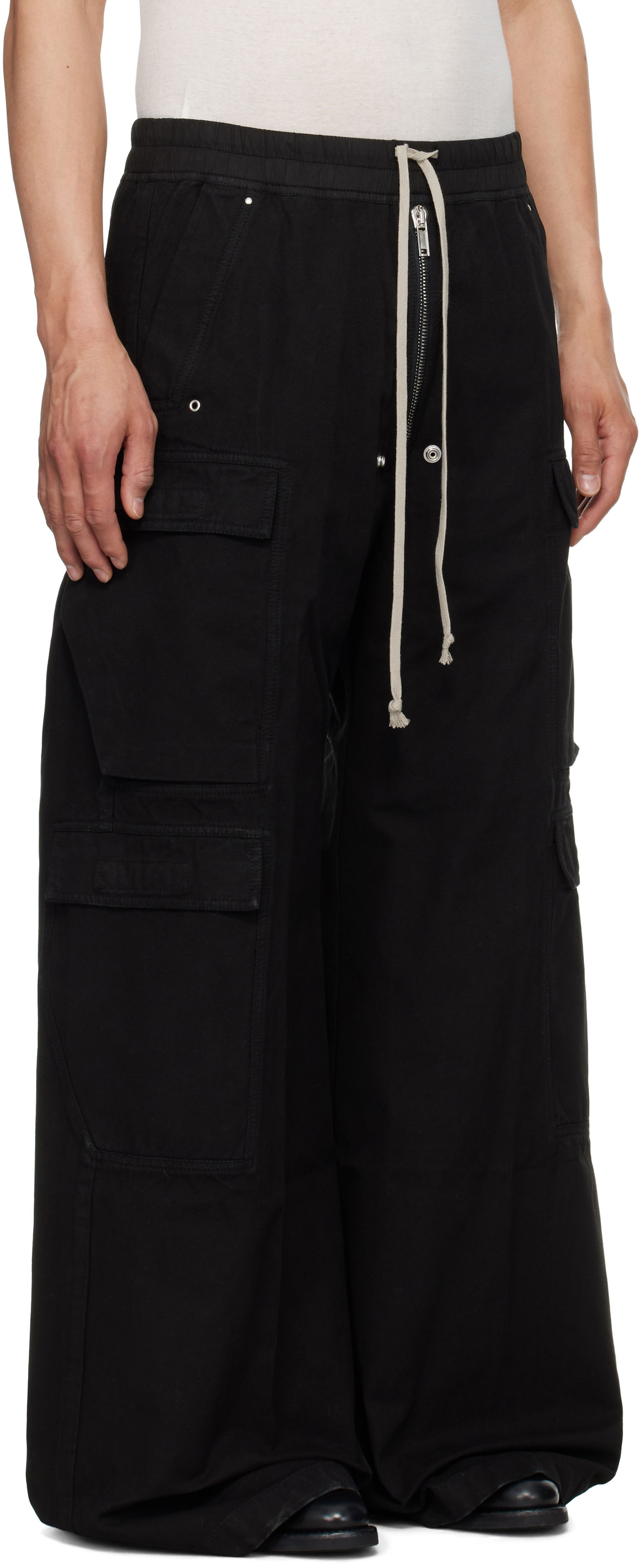 Cargo bukser Rick Owens Rick Owens DRKSHDW Hollywood Double Cargo Jumbo Belas Pants Sort | DU01E3398 CVS, 1