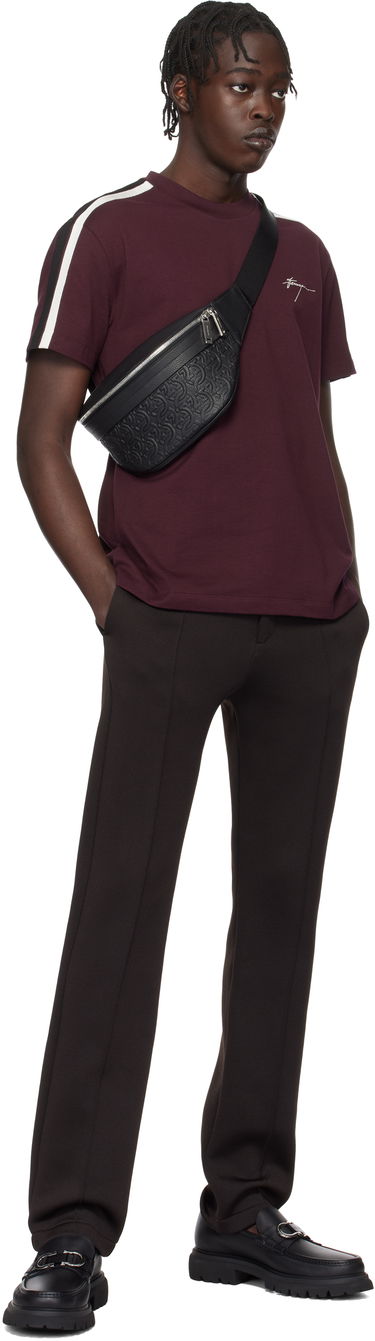 T-shirt FERRAGAMO Ferragamo Contrasting Stripe T-Shirt Bourgogne | 781307, 3