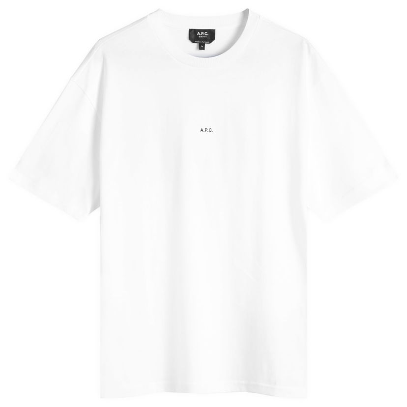 T-shirt A.P.C. Micro Logo T-Shirt Hvid | COHBW-H26386-TAG