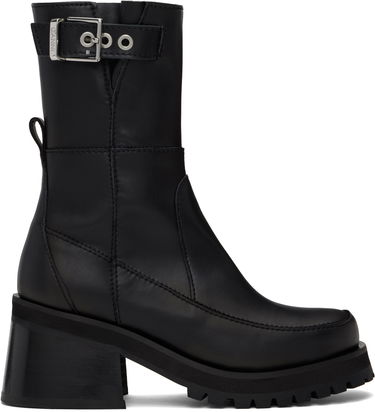 Sneakers og sko GANNI Buckle Platform Boots Sort | S2784, 0