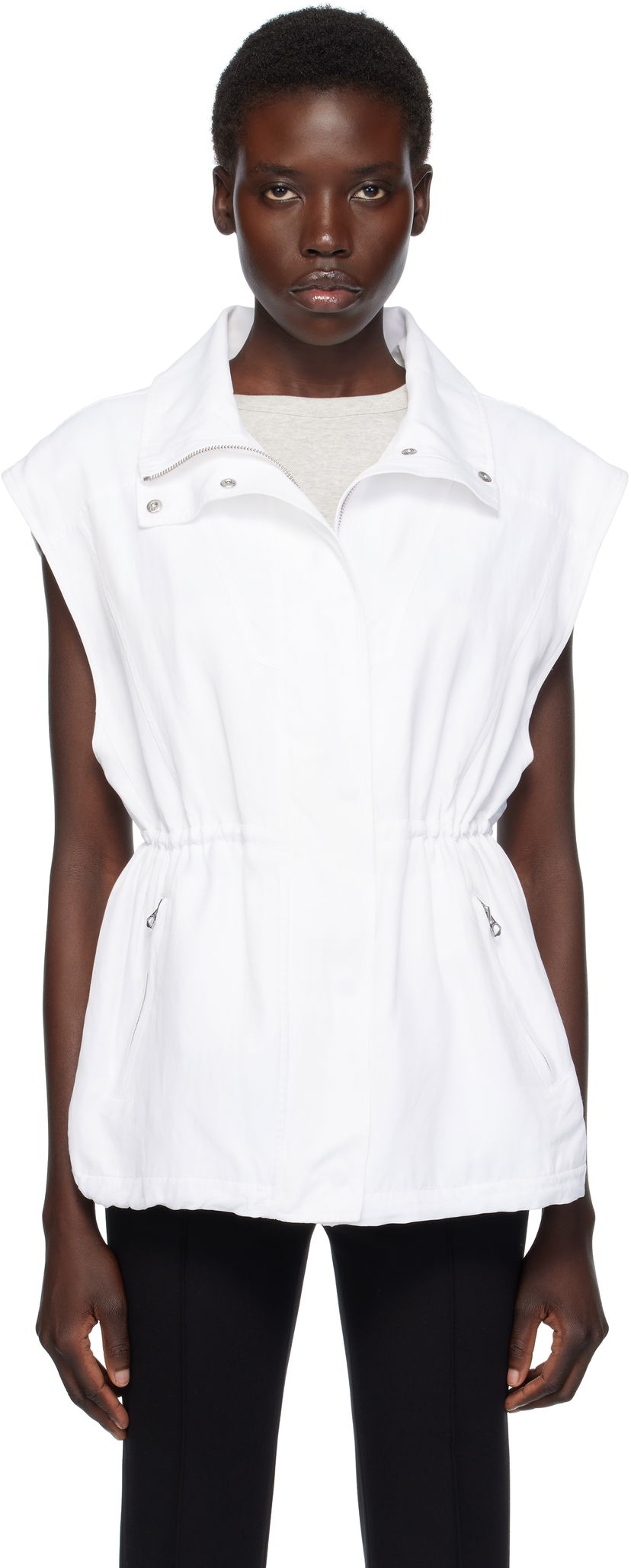 Vest rag & bone Rag & Bone Monica Sleeveless Vest Hvid | WAW25P40062906