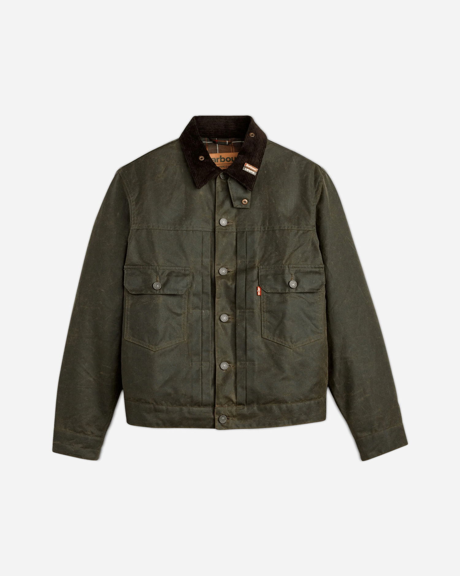 Jakke Levi's Type II Waxed Trucker Jacket Grøn | 008GN00050 001, 1