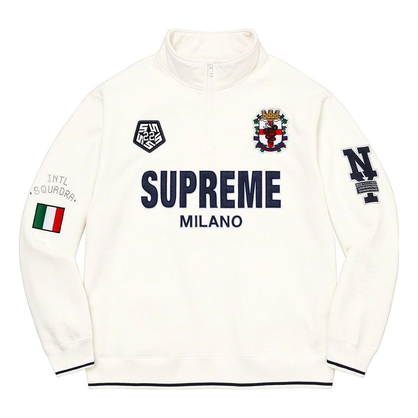 Sweater Supreme {Supreme} Milano Half-Zip Pullover Hvid | SUP-FW22-566