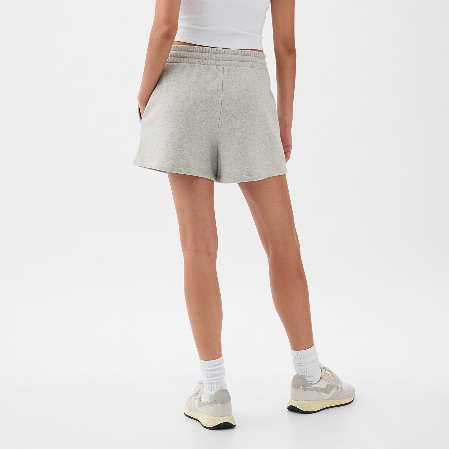 Shorts GAP Logo Shorts Light Heather Grey B08 Grå | 870535-00, 1