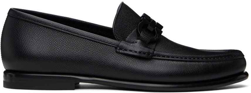 Sneakers og sko FERRAGAMO Leather Loafers with Ornament Sort | 688525, 0