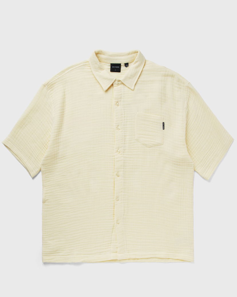 Skjorte DAILY PAPER Enzi Seersucker Shirt Gul | 2411048