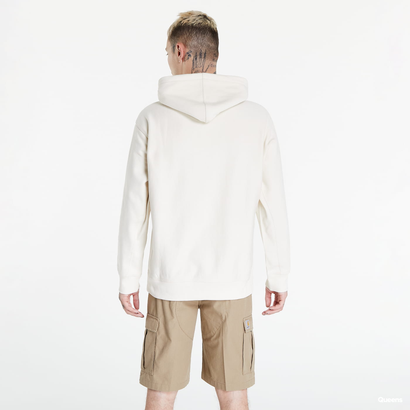 Sweatshirt Carhartt WIP Hooded American Script Hvid | I028279.05.XX, 1