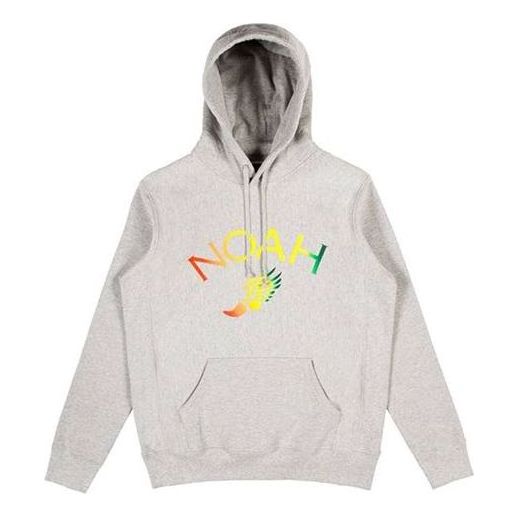 Sweatshirt Noah Embroidered Hoodie with Winged Foot Logo Grå | SS5SS18GRY, 0