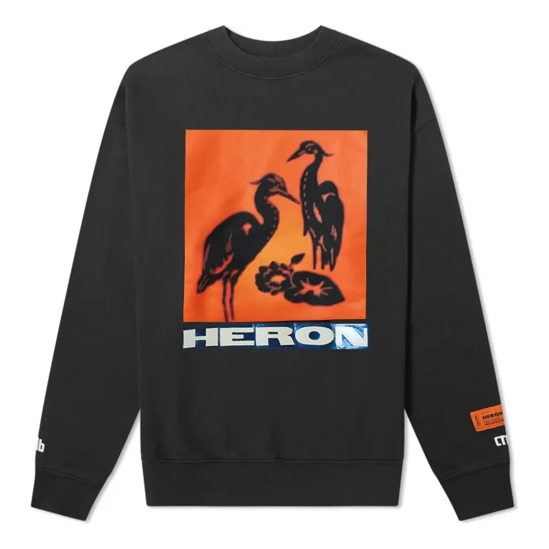 Sweater HERON PRESTON Heron Preston Tape Crew Sweatshirt Sort | HMBA003F198080030488, 0