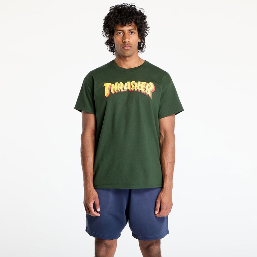 T-shirt Thrasher Thrasher Stacked T-Shirt Grøn | 145687