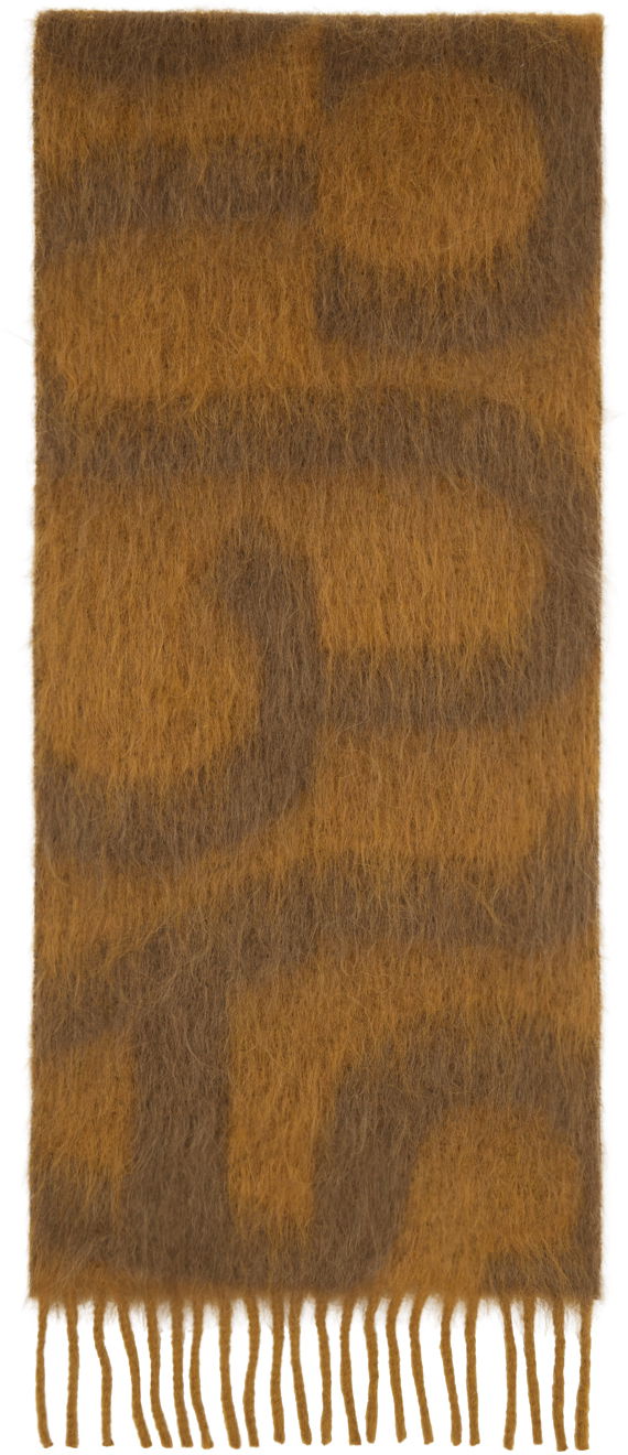 Tørklæde Acne Studios Logo Scarf Brun | CA0311-