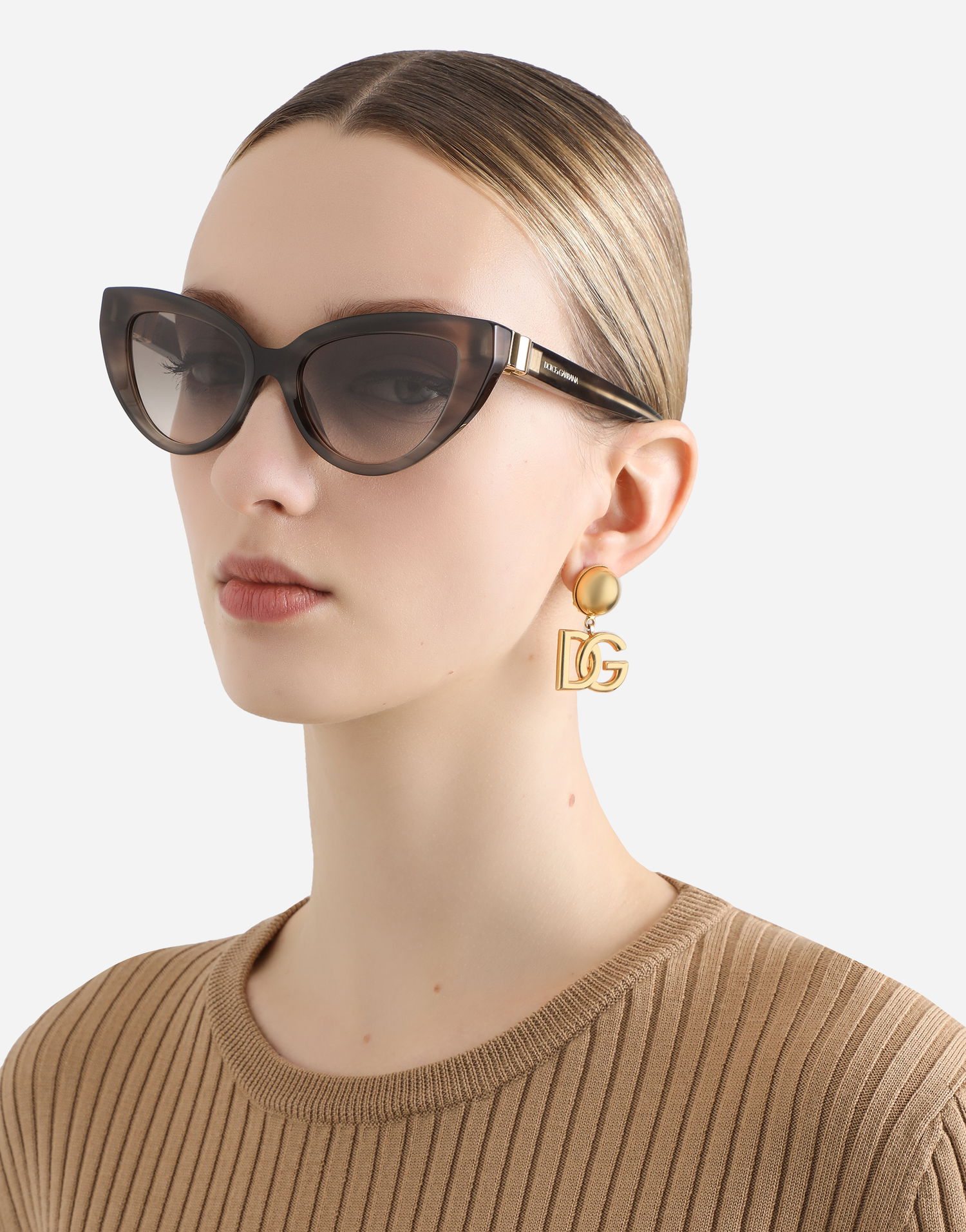 Solbriller Dolce & Gabbana Dolce & Gabbana DG Hinge Cat-Eye Sunglasses Grå | VG4497VP93B9V000, 1