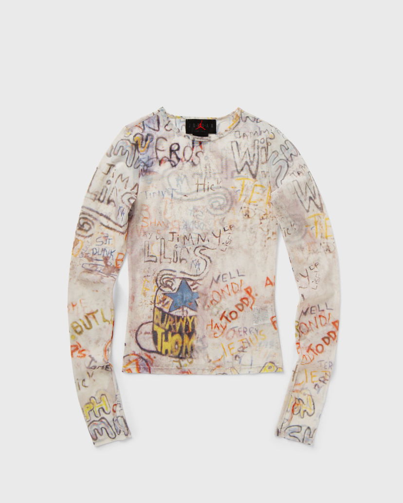 T-shirt Jordan Air Jordan Women's Graffiti Print Long Sleeve Top Beige | HQ9174-133