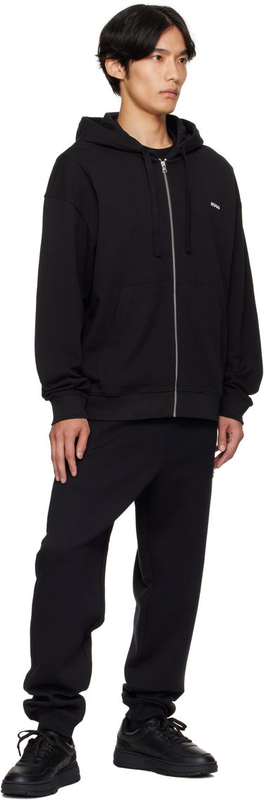 Sweatshirt BOSS Relaxed-Fit Cotton Terry Zip-Up Hoodie Sort | 50548651, 4