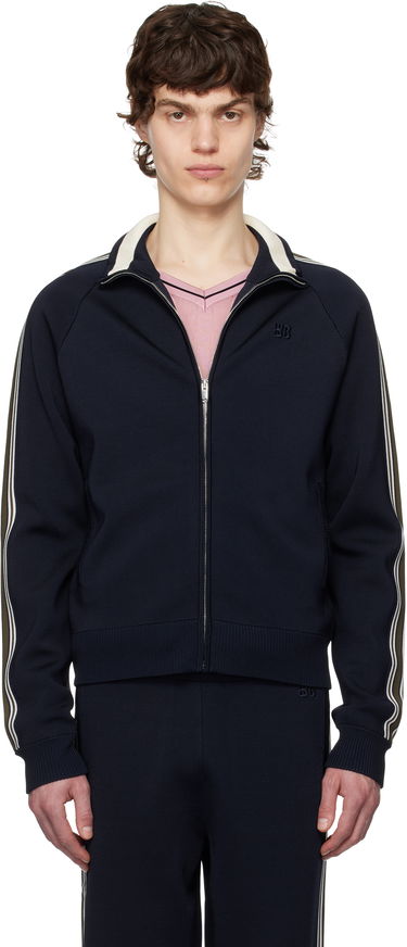 Træningsdragt Wales Bonner Wales Bonner Tide Track Jacket Mørkeblå | US25KN34-KN05-599 BRIGHT RAYON, 0