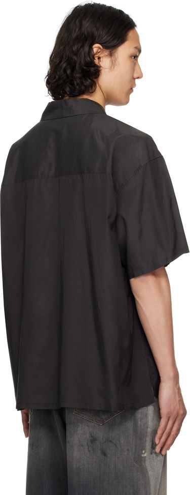 Skjorte Ambush AMBUSH Satin Short Sleeve Shirt Sort | 12115311, 2