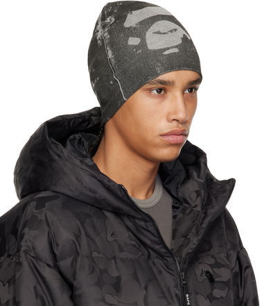 Beanie BAPE A Bathing Ape Ape Head Knit Beanie Grå | 001HTK801010M, 1