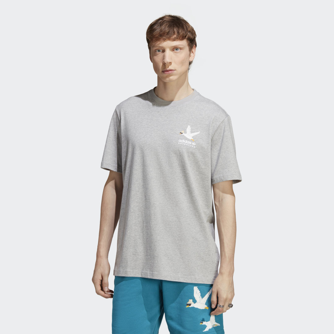 T-shirt adidas Performance Tee Adventure Graphic Duckies Grå | HZ1147, 0