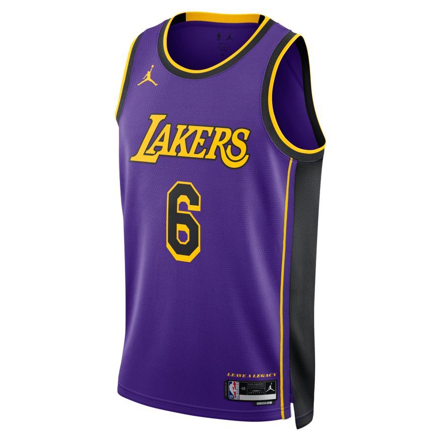 Jersey Jordan Dri-FIT NBA Los Angeles Lakers Statement Edition 2022 Swingman Jersey Lilla | DO9530-505, 0