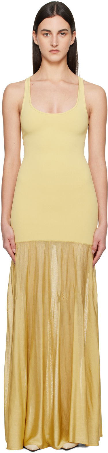Kjole TOTEME TOTÊME Tank Maxi Dress Gul | 251-WRD0180-YA0138, 0