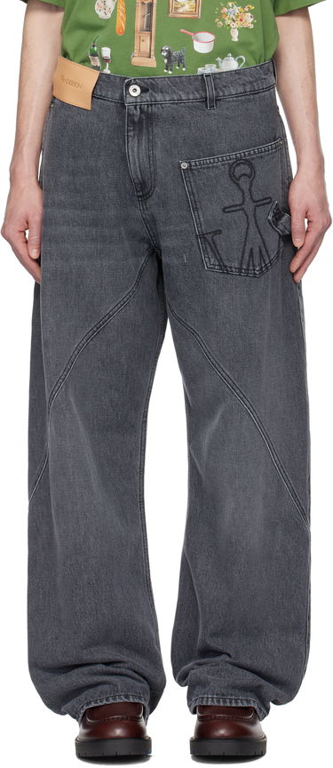 Jeans JW Anderson JW Anderson Twisted Workwear Denim Jeans Grå | DT0110-PG1745, 0