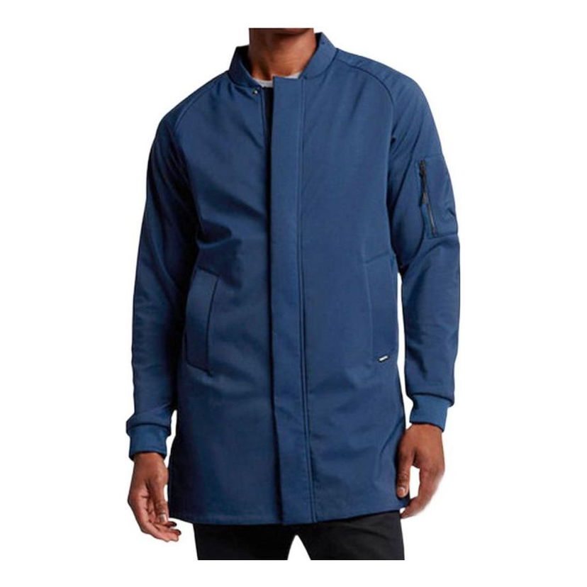 Bomberjakke Nike Stand Collar Jacket with Zipper Pockets Blå | 822239-423