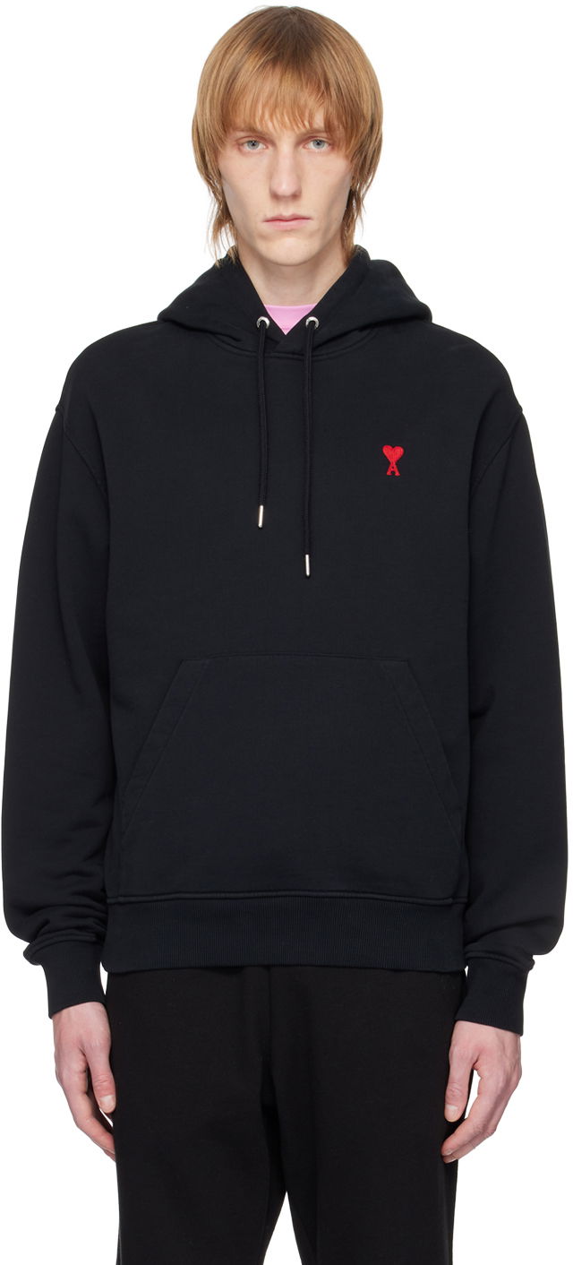 Sweatshirt AMI Hoodie Sort | BFUSW200.730, 0