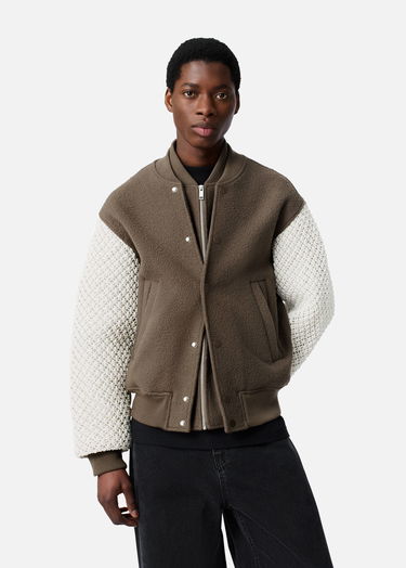 Jakke AXEL ARIGATO Varsity Jacket with Knit Sleeves Brun | A3148002, 9