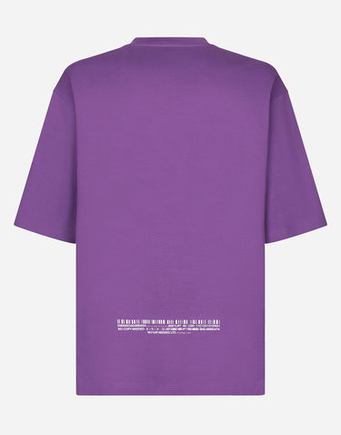 T-shirt Dolce & Gabbana Cotton Jersey T-shirt With Dg Vib3 Print And Logo - Man T-shirts And Polos Purple Cotton S Lilla | G8PB8TG7K3DF0392, 2