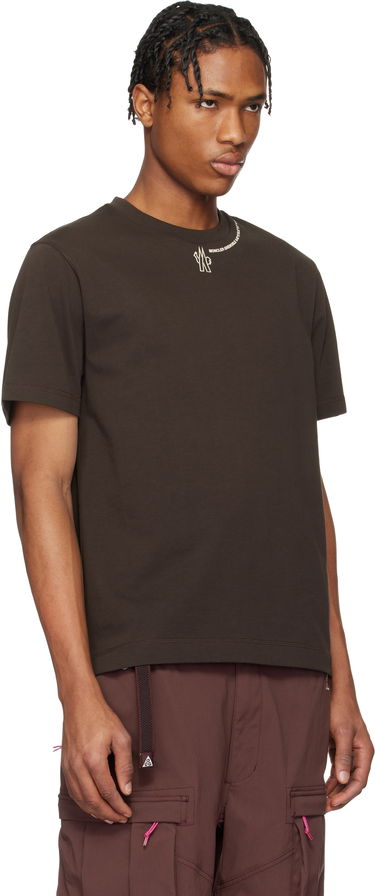 T-shirt Moncler Moncler Grenoble Logo Cotton T-Shirt Brun | K10978C0000783927, 1