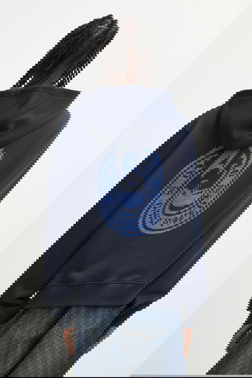 Sweatshirt DAILY PAPER Daily Paper Candle Label Graphic Print Hoodie Mørkeblå | 2521106, 0