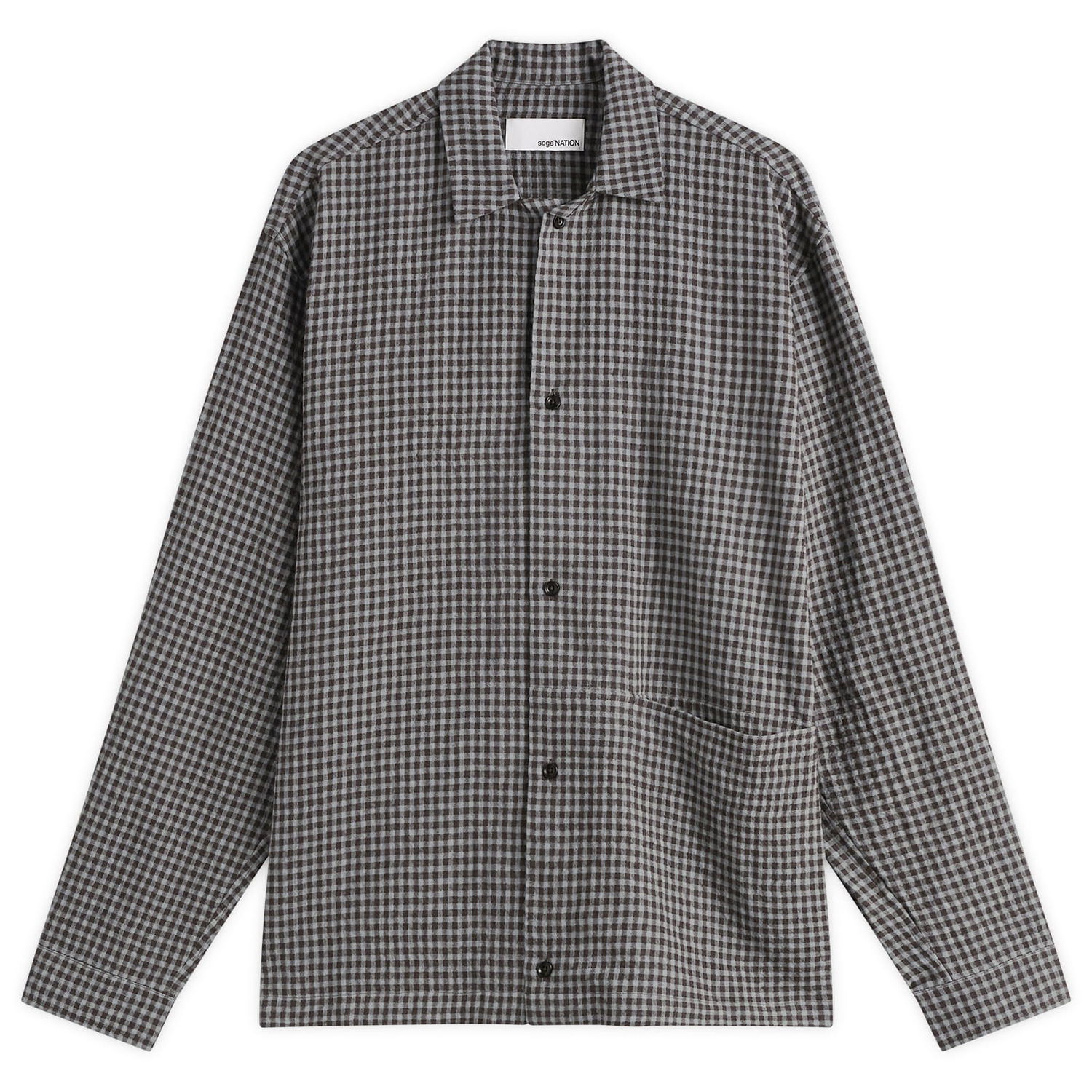 Skjorte sage NATION Siesta Boxy Shirt Grå | S139-MGC, 1