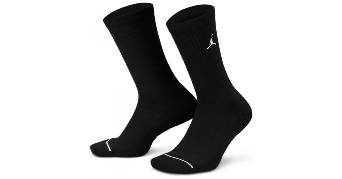 Sokker Jordan Everyday Crew Socks 3-pack Sort | dx9632-010, 1