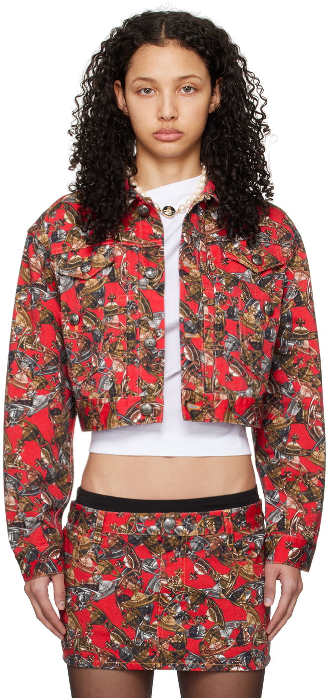 Jakke Vivienne Westwood Marlene Denim Jacket Rød | 19010015-W00SD-, 0