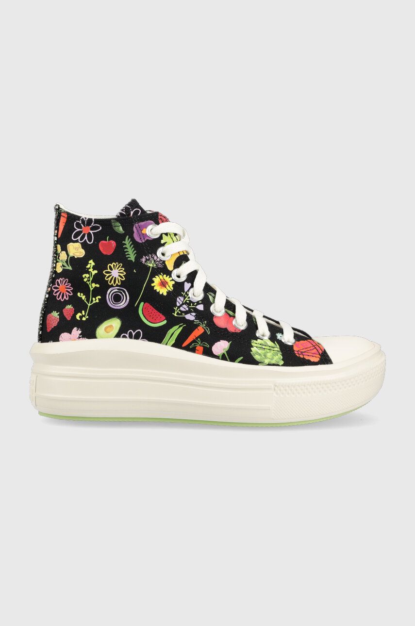 Sneakers og sko Converse Kecky Chuck Taylor All Star Move HI dámské, černá barva, A06064C Sort | A06064C, 0