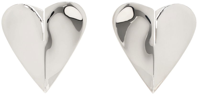 Øreringe Alaïa Silver Heart Earrings Metalisk | AA2B067LA006