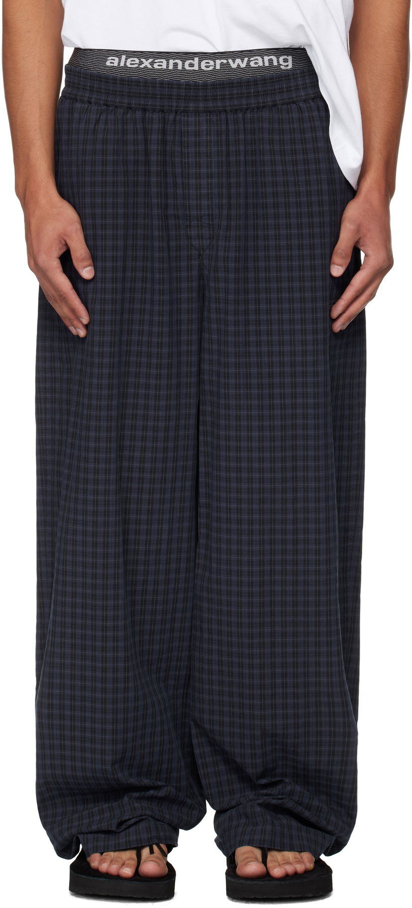 Bukser Alexander Wang Alexander Wang Relaxed Trousers Blå | 6WC3254885