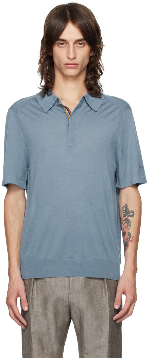 Polo skjorte Paul Smith Paul Smith Spread Collar Polo Blå | M1R-903Y-M02093-42