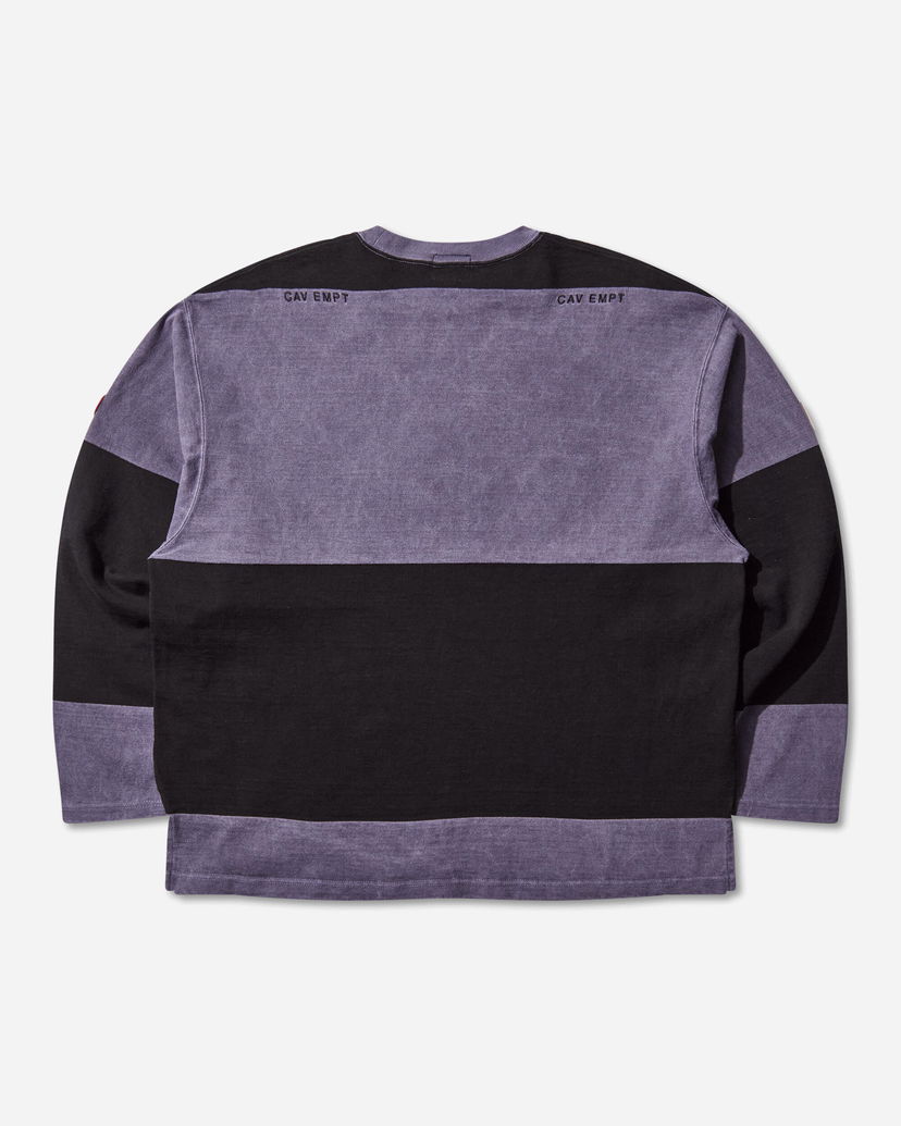 T-shirt Cav Empt Overdye Stripe Longsleeve T-Shirt Flerfarvet | CES28CS20 PURPLE