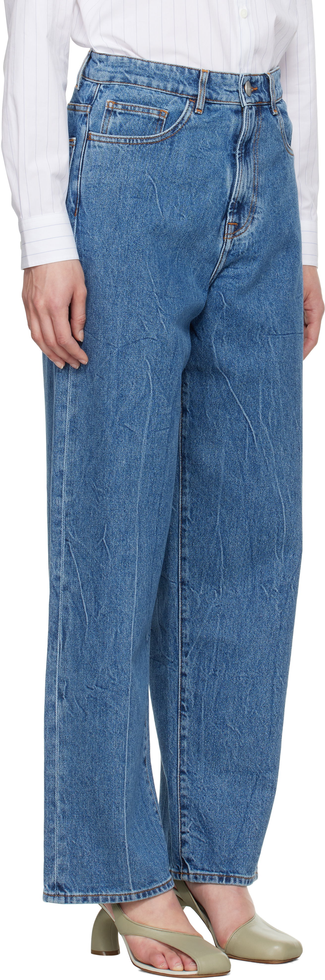 Jeans Róhe Baggy Fit Jeans Blå | 415-31-175, 1