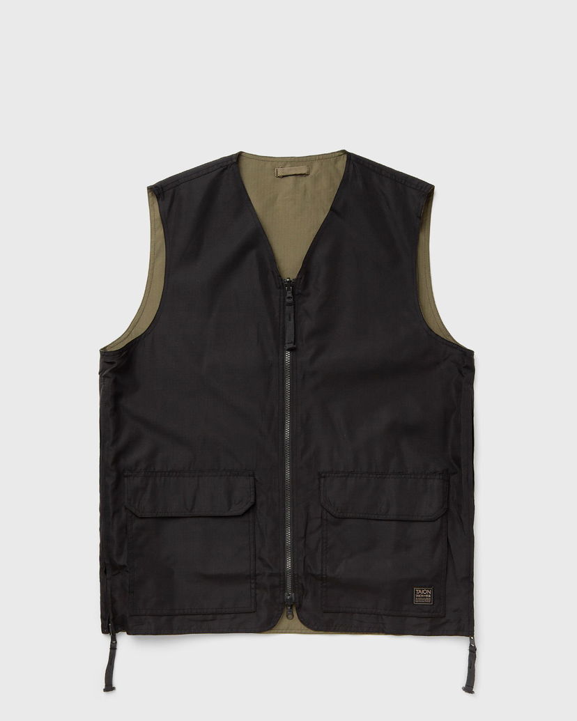 Vest TAION MILITARY RVS V NECK VEST Sort | TAION-R001ZNDML-1-BLACK