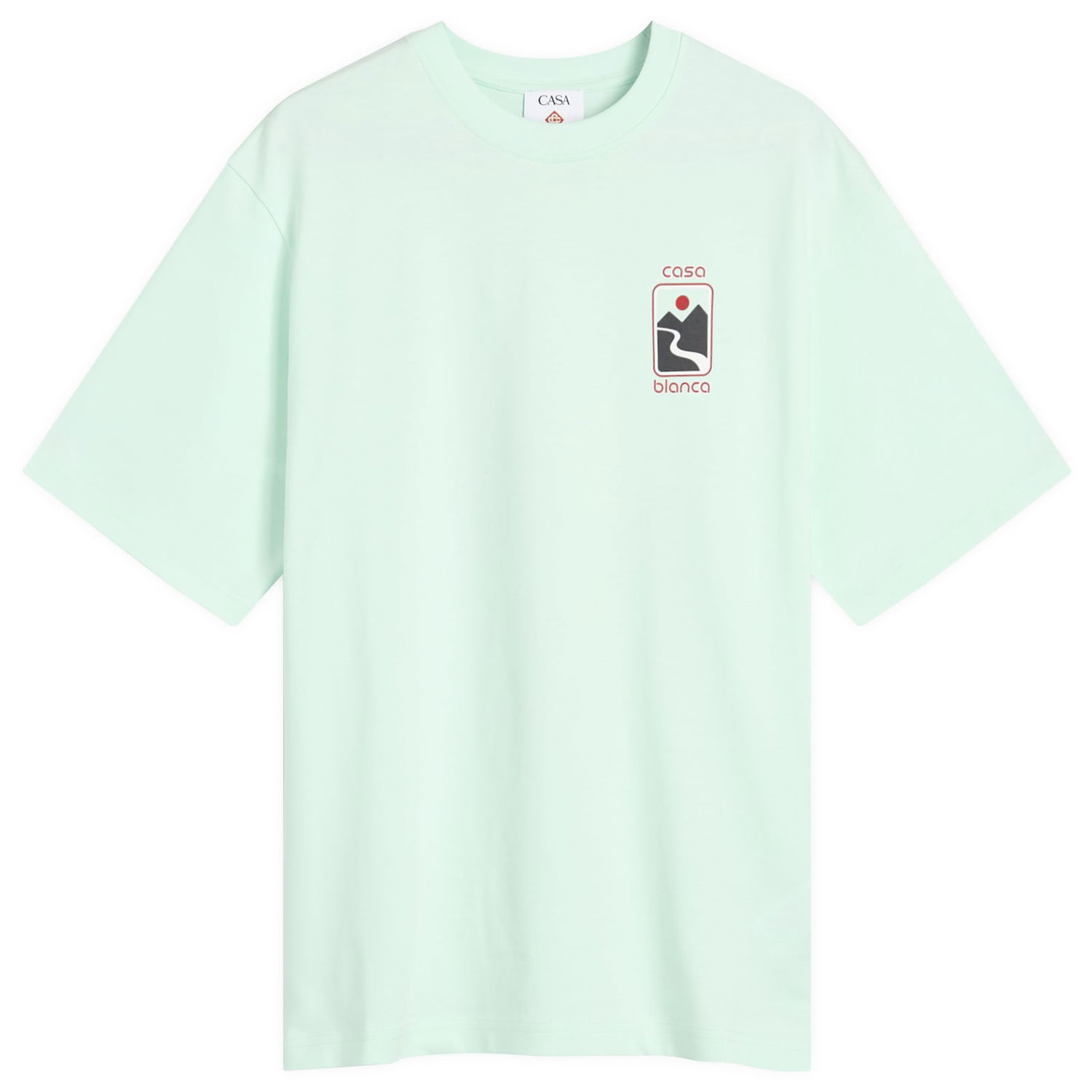 T-shirt Casablanca Casablanca Sunset Valley Screen Printed Oversized T-Shirt, Size Large Grøn | MPF25-JTS-044-03, 1