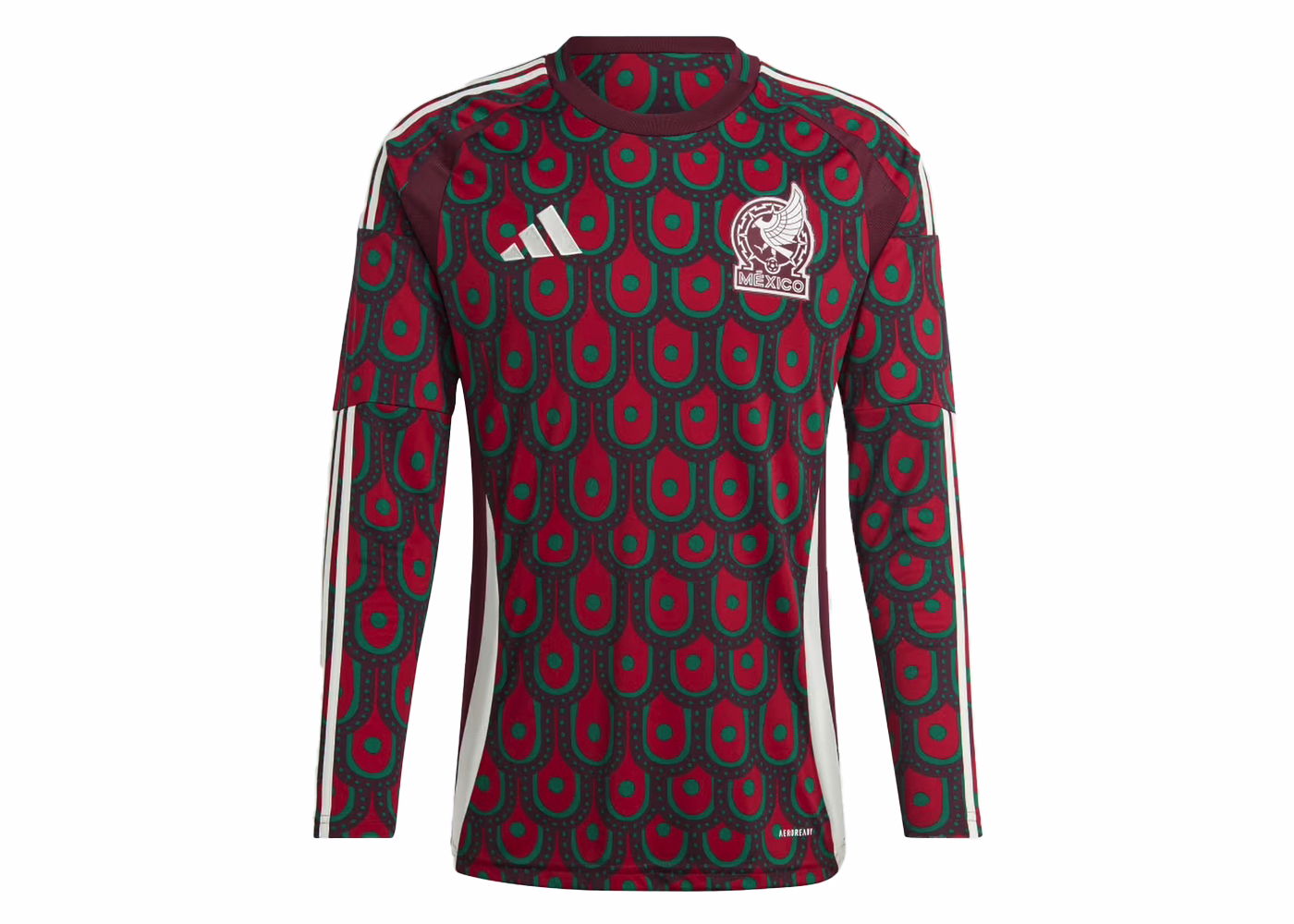 Jersey adidas Originals Mexico 24 Long Sleeve Home Jersey Multicolor Bourgogne | IP6381, 0