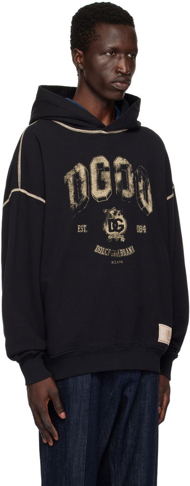 Sweatshirt Dolce & Gabbana Oversize Hoodie Sort | G9AJATG7NQC, 1