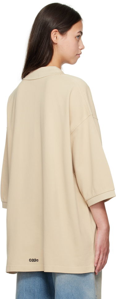 Polo skjorte 032C 032c Fainting Cross Oversized Polo Beige | F25-URC-0459-550-W, 2