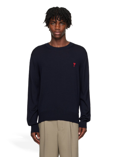 Sweater AMI Sweater Mørkeblå | HKS111.KN0025